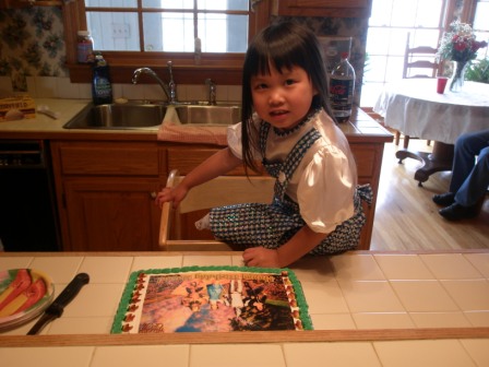 Kasen with Wizard of Oz cake